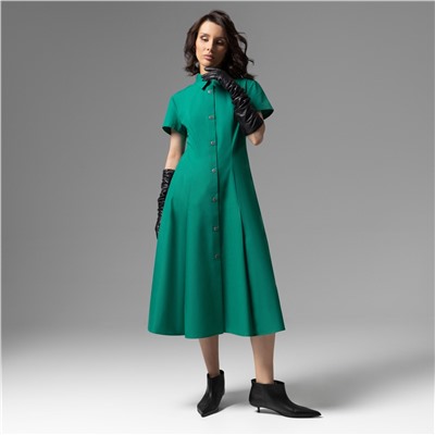 Платье-рубашка с накидкой из сетки, Стильное самообладание (2 в 1)