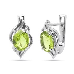 Серьги из серебра перидот, Ольга