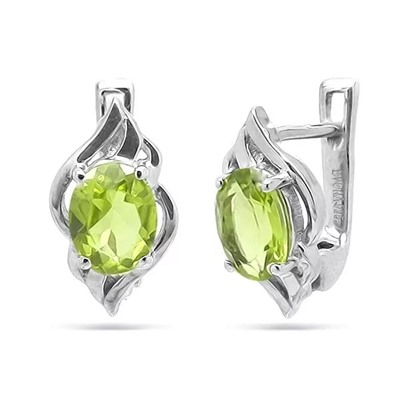 Серьги из серебра перидот, Ольга
