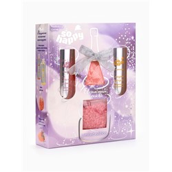Подарочный набор косметический So Happy holiday time игристая клюква, 400 г