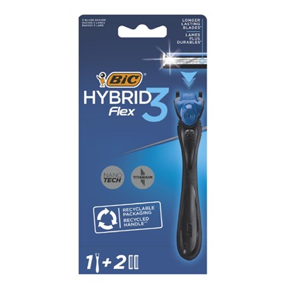 Станок для бритья BiC FLEX-3 HYBRID (+ 2 кассеты)