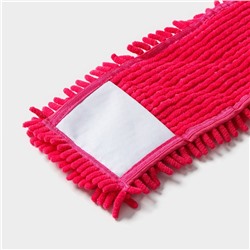 Насадка для плоской швабры «Доляна», 40×10 см, микрофибра букли, 80 г, красная