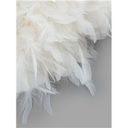 Перья индюка декоративные, на ленте, 13-17 см, 5±0.5 м, белые