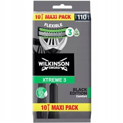 Станок для бритья одноразовый Schick (Wilkinson Sword) Xtreme-3 Black Edition (10шт.)