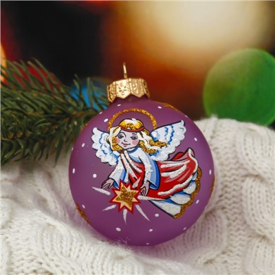 Ёлочный шар «Ангелочек» новогодний, d=6 см, МИКС