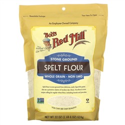 Bob's Red Mill, Спельтовая мука, цельнозерновая, 624 г (22 унций)