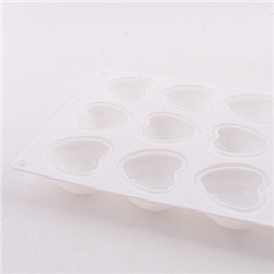 80327-287G Форма Сердце для выпечки кексов, пирожных, конфет, муссов силикон (х120)