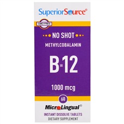 Superior Source, Метилкобаламин B-12, 1000 мкг, 60 быстрорастворимых таблеток MicroLingual