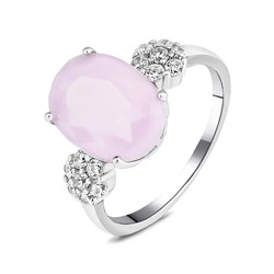 Кольцо, розовый кварц, МЦВ057