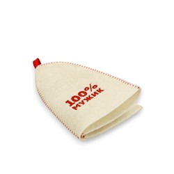 Шапка для бани и сауны «100% мужик», полиэфир 70%, шерсть 30%