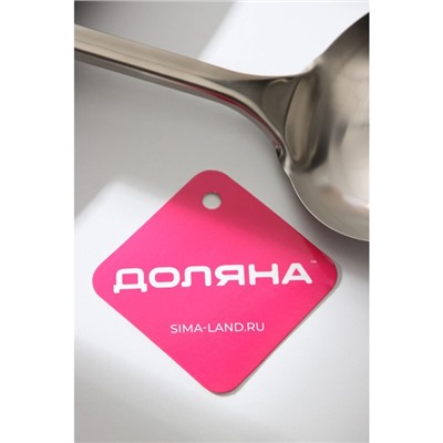 Половник Доляна «Помощник», 140 мл, 32 см, нержавеющая сталь, серебристый