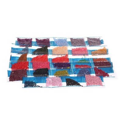 Алмазная мозаика с частичным заполнением на подрамнике «Дома с тюльпанами», 50×60 см