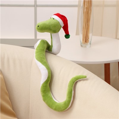 Мягкая игрушка «Змея», в новогоднем колпаке, 15 см
