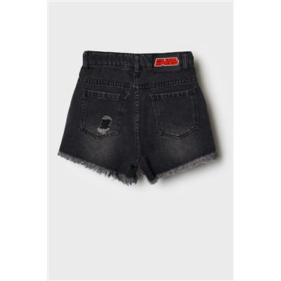 Шорты текстильные джинсовые для девочек PLAYTODAY, 1240786