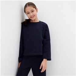 Свитшот детский MINAKU, тёмно-синий, рост 140 см