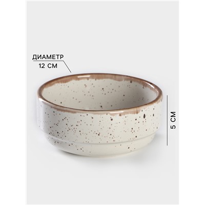 Салатник Хорекс Punto bianca, 350 мл, d=12 см, фарфор, белый