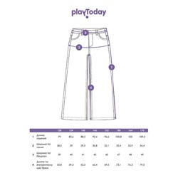 Брюки текстильные джинсовые для девочек