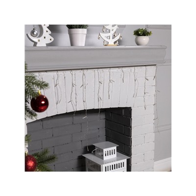 Гирлянда «Бахрома» 1.8×0.5 м, IP20, прозрачная нить, 48 LED, свечение мульти, 8 режимов, 220 В