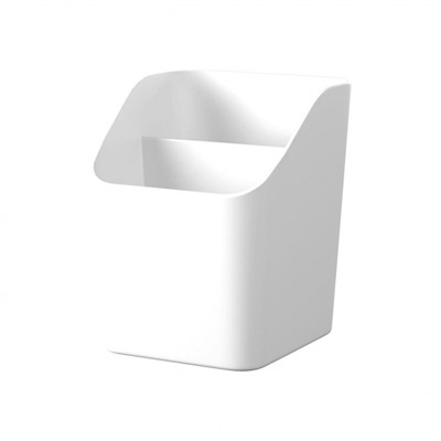 Подставка для письменных принадлежностей "Субмарина Мини, Классика," 8х10х8,5 см белая 2 отделения 61617 ErichKrause