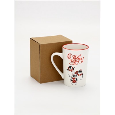 Кружка новогодняя керамическая «С Новым годом!», 385 мл, ручная работа