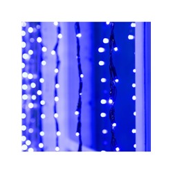 Гирлянда «Водопад» 2×1.5 м, IP44, тёмная нить, 400 LED, свечение синее, 8 режимов, 220 В