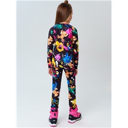 Термокомплект трикот. для девочек: фуфайка (футболка) с длин. рук, брюки