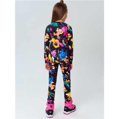 Термокомплект трикот. для девочек: фуфайка (футболка) с длин. рук, брюки