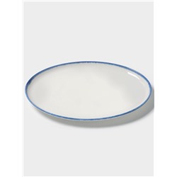 Блюдо сервировочное Magistro Blue Lagoon, 30.5×22.7×2.3 см, фарфор, белое