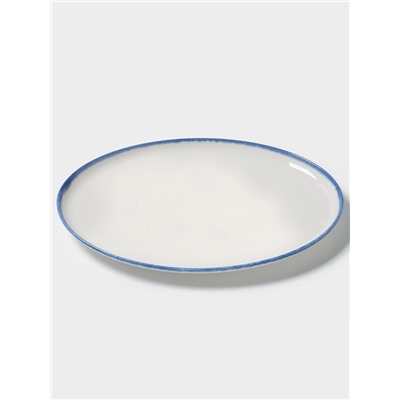 Блюдо сервировочное Magistro Blue Lagoon, 30.5×22.7×2.3 см, фарфор, белое