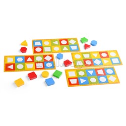 Лото развивающее (цветные фигурки)