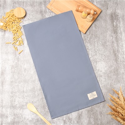 Полотенце «Этель» Kitchen, 40×70 см, серое, 100% хлопок, саржа 220 г/м²