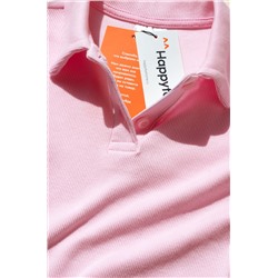 Блузка-поло в рубчик для девочки Happyfox