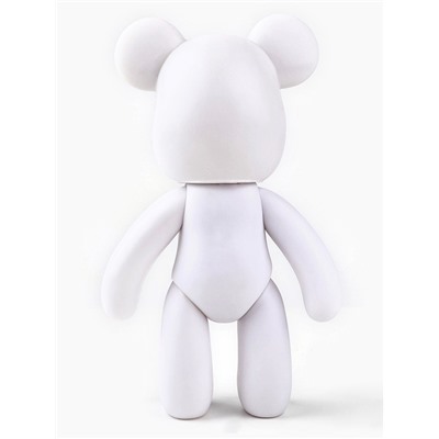 Алмазная мозаика на фигурке с полным заполнением «Жемчужный мишка стразами», белый