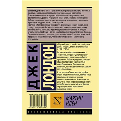 АСТ Джек Лондон "Мартин Иден"