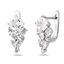 Серьги, куб.циркон., BY-5866