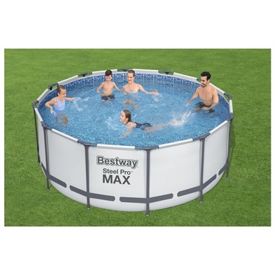 Бассейн каркасный Bestway Steel Pro MAX 56420, 366×122 см, фильтр-насос, лестница, тент, круглый
