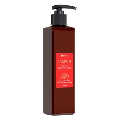 Крем для рук и тела парфюмированный MILV с пчелиным воском по мотивам Baccarat Rouge 540, 250 мл 109