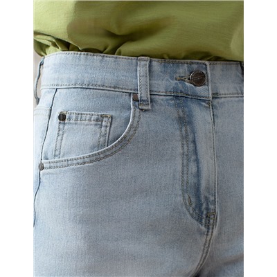 Шорты из эластичного денима