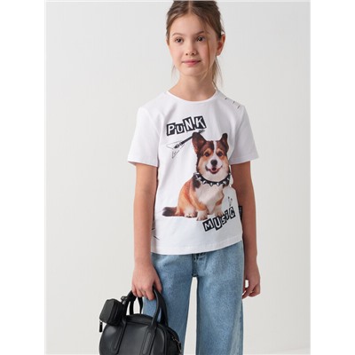 Фуфайка трикотажная для девочек (футболка)