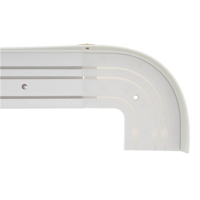 Карниз трехрядный «Ультракомпакт. Медуза», 400 см, с декоративной планкой 7 см, белый