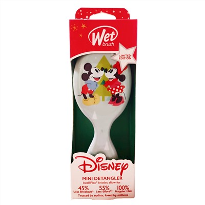 Wet Brush Расческа для спутанных волос мини / Holiday Joy Mini Detangler Holiday Couple BWR832MMWH