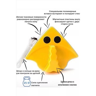 Магнитная щетка для окон 60277 НАТАЛИ, 1118691