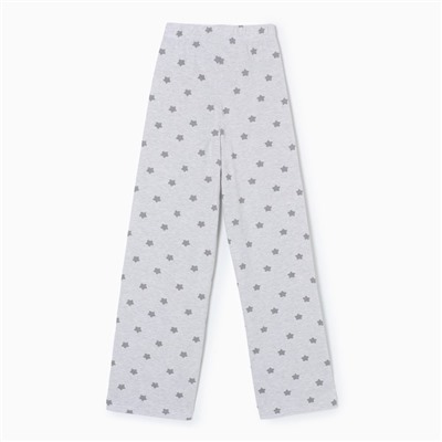 Брюки прямые домашние женские KAFTAN «Звезды», размер 52-54, серые