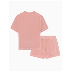 Костюм (шорты и футболка) Крошка Я Plushy, р. 74-80 см, розовый