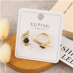 Серьги коллекция "Xuping" покрытие позолота, вставка: фианиты, арт.004.065
