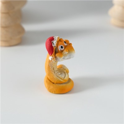 Фигурка полистоун «Добрый змей в новогоднем колпаке», 2.5×2.5×4 см, МИКС