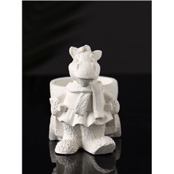 Фигурное кашпо для цветов «Лошадь с тележкой», гипс, 10×10×6 см