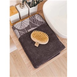 Махровое полотенце "ECO-Life Flora"- графит 50*80 см. хлопок 100%