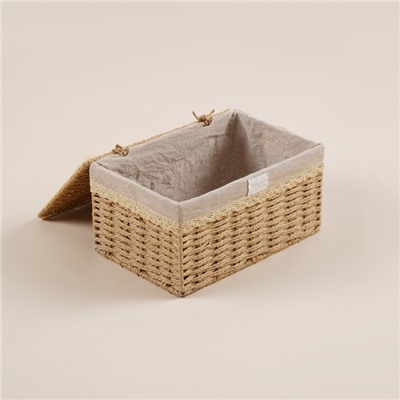 Корзина для хранения SL Home, плетёная, ручной работы, 40×30×21 см