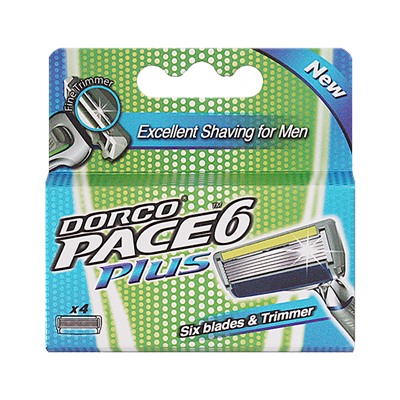Станок для бритья DORCO PACE-6 PLUS (+ 6 кассет), система с 6 лезвиями и лезвием-триммером, SXA5002pr ВЫГОДА 15%